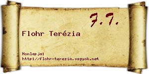 Flohr Terézia névjegykártya